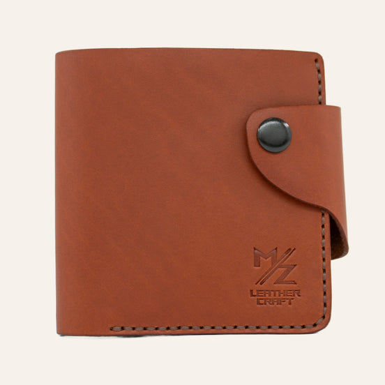 MZ Leather Craft Klasik Cüzdan Kiremit Buttero Deri - Yatay Kart Bölmeli