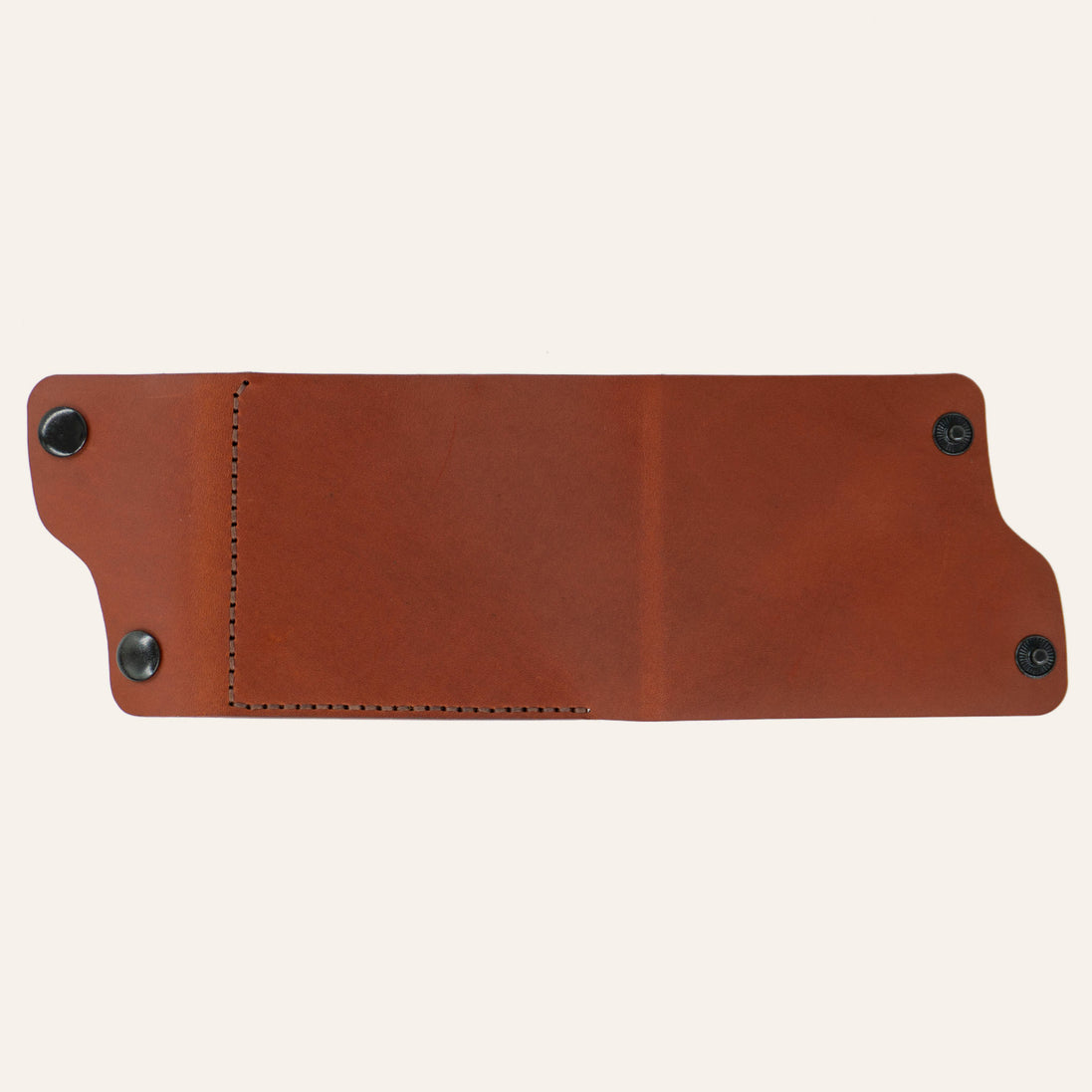 MZ Leather Craft Dil Kapaklı Kompakt Cüzdan - Buttero Deri - Kiremit