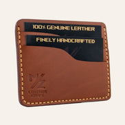 Kiremit Buttero deri üzerinde MZ Leather Craft logo damgası ve el dikişi kalitesi