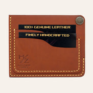 MZ Leather Craft Köşe Çıtçıtlı Ters Cüzdan - Buttero Kiremit