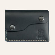 MZ Leather Craft Kapaklı Minimalist Cüzdan - Buttero Siyah