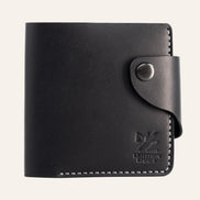 MZ Leather Craft Klasik Cüzdan Siyah Buttero Deri - Yatay Kart Bölmeli