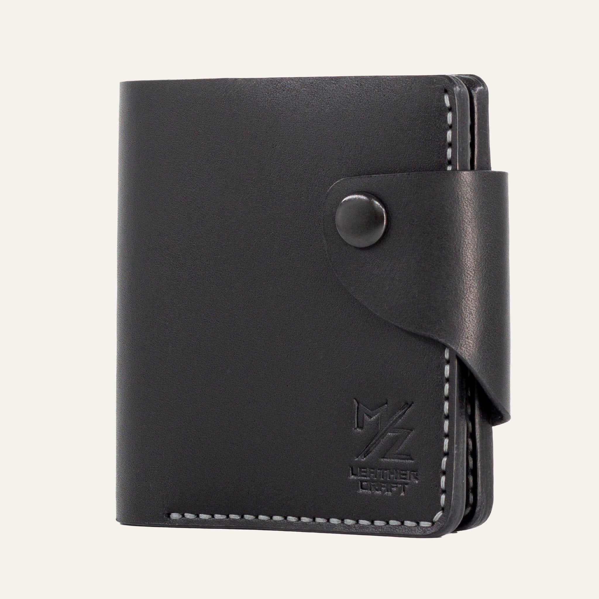 MZ Leather Craft logo baskısı - Birinci sınıf İtalyan Siyah Buttero deri