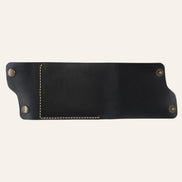 MZ Leather Craft Dil Kapaklı Kompakt Cüzdan - Buttero Deri - Siyah