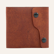 MZ Leather Craft Dil Kapaklı Cüzdan - Pueblo Kiremit Deri