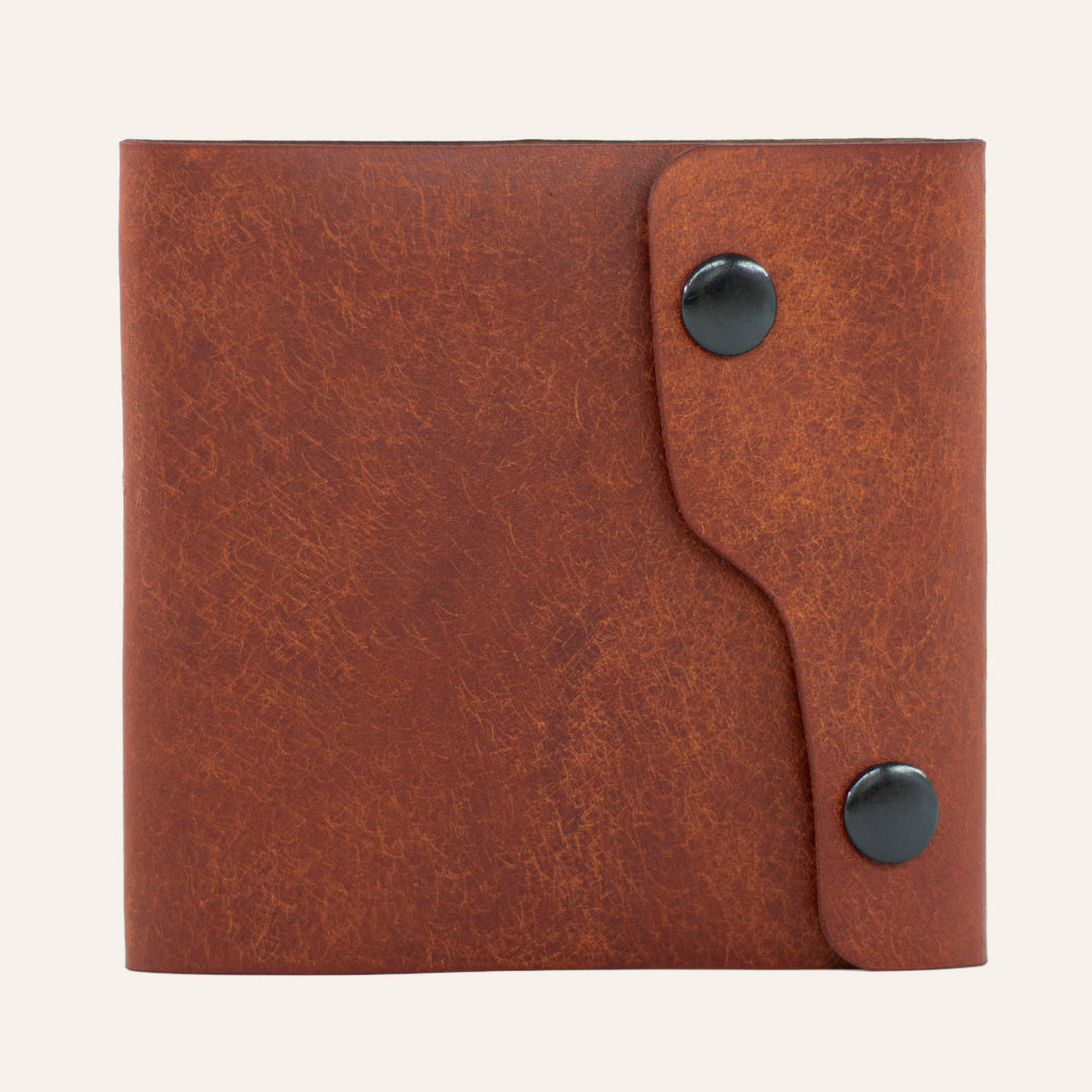 MZ Leather Craft Dil Kapaklı Cüzdan - Pueblo Kiremit Deri