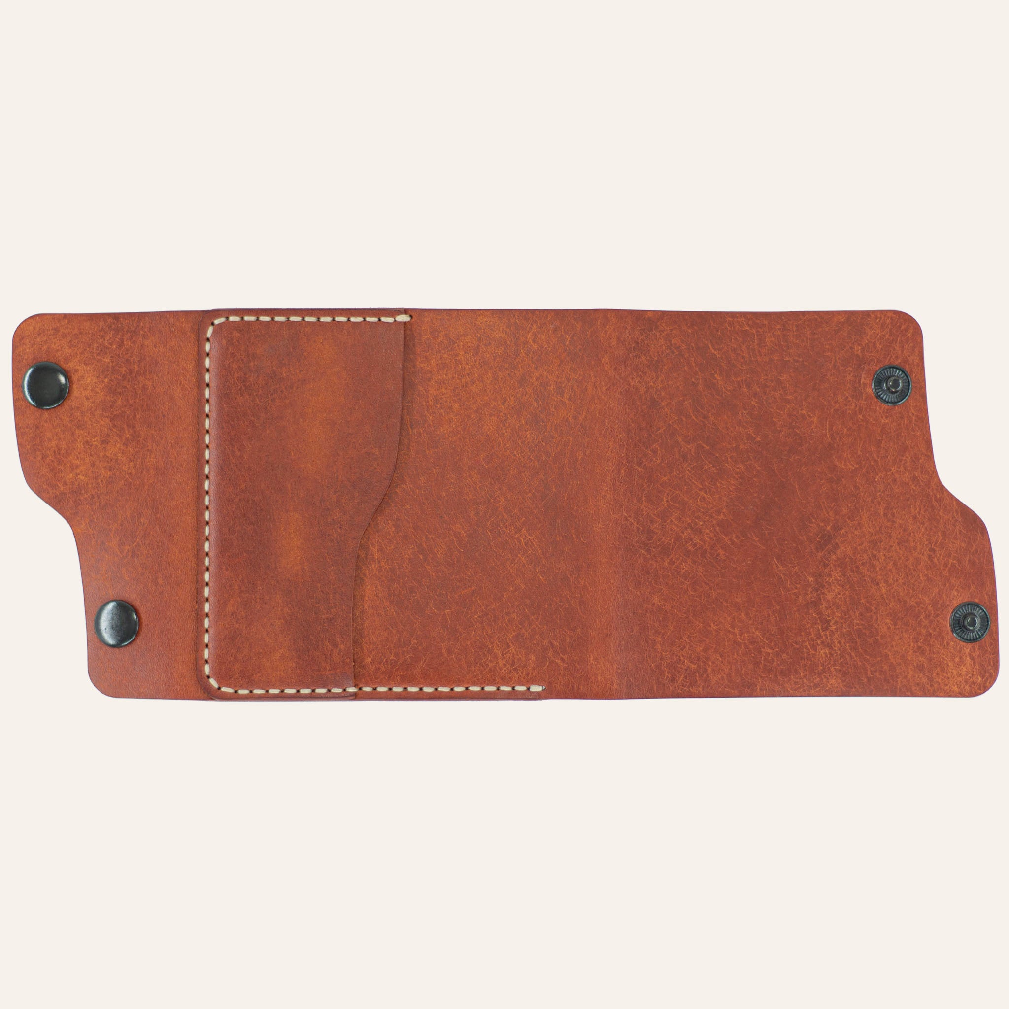 MZ Leather Craft Dil Kapaklı Cüzdan - Pueblo Deri - Kiremit