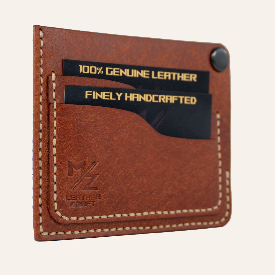MZ Leather Craft logo baskısı - Birinci sınıf İtalyan Pueblo deri