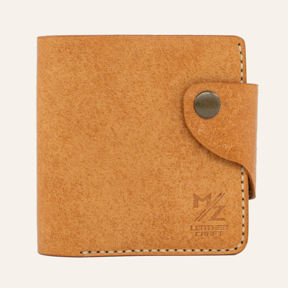 MZ Leather Craft Klasik Cüzdan Natural Pueblo Deri - Yatay Kart Bölmeli