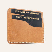 Natural Pueblo deri üzerinde MZ Leather Craft logo damgası ve el dikişi kalitesi