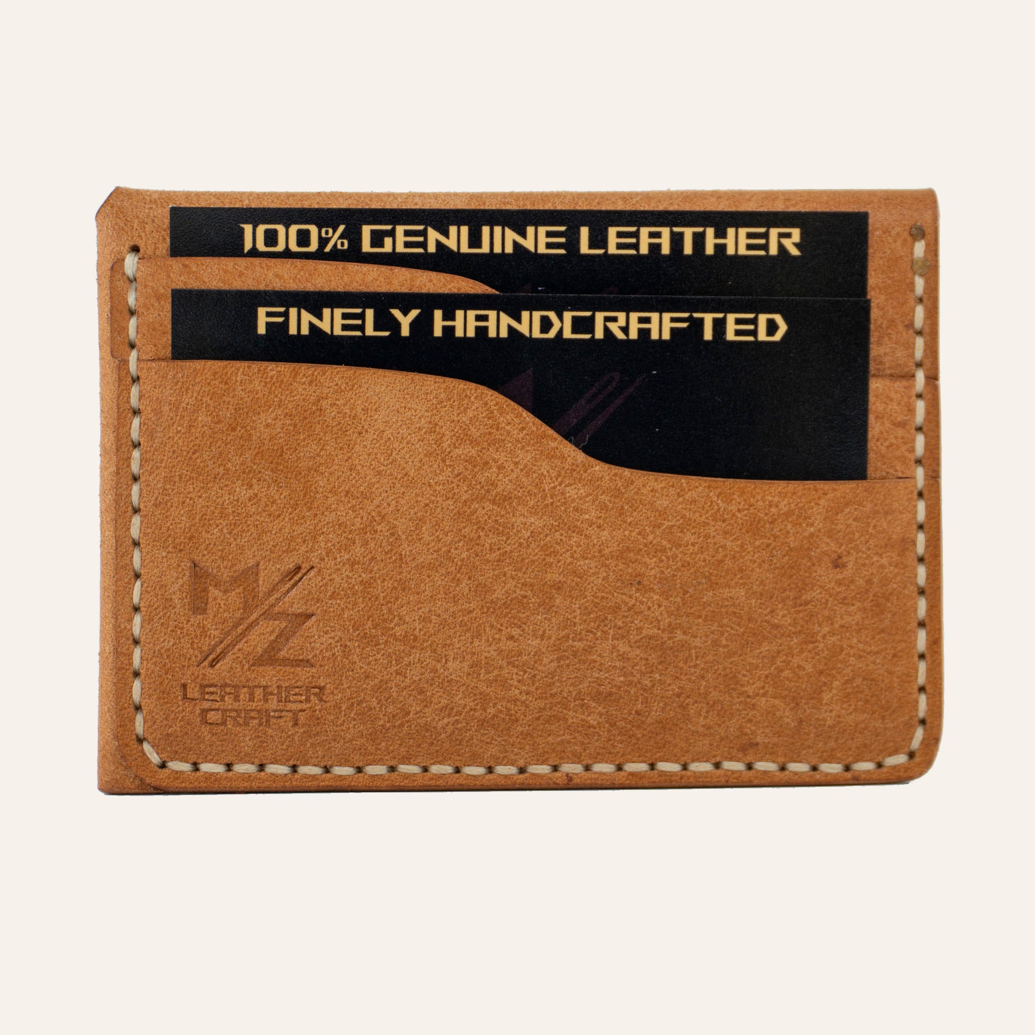 Minimalist Snap-Flap Leather Wallet - Cognac Pueblo Leather – MZ