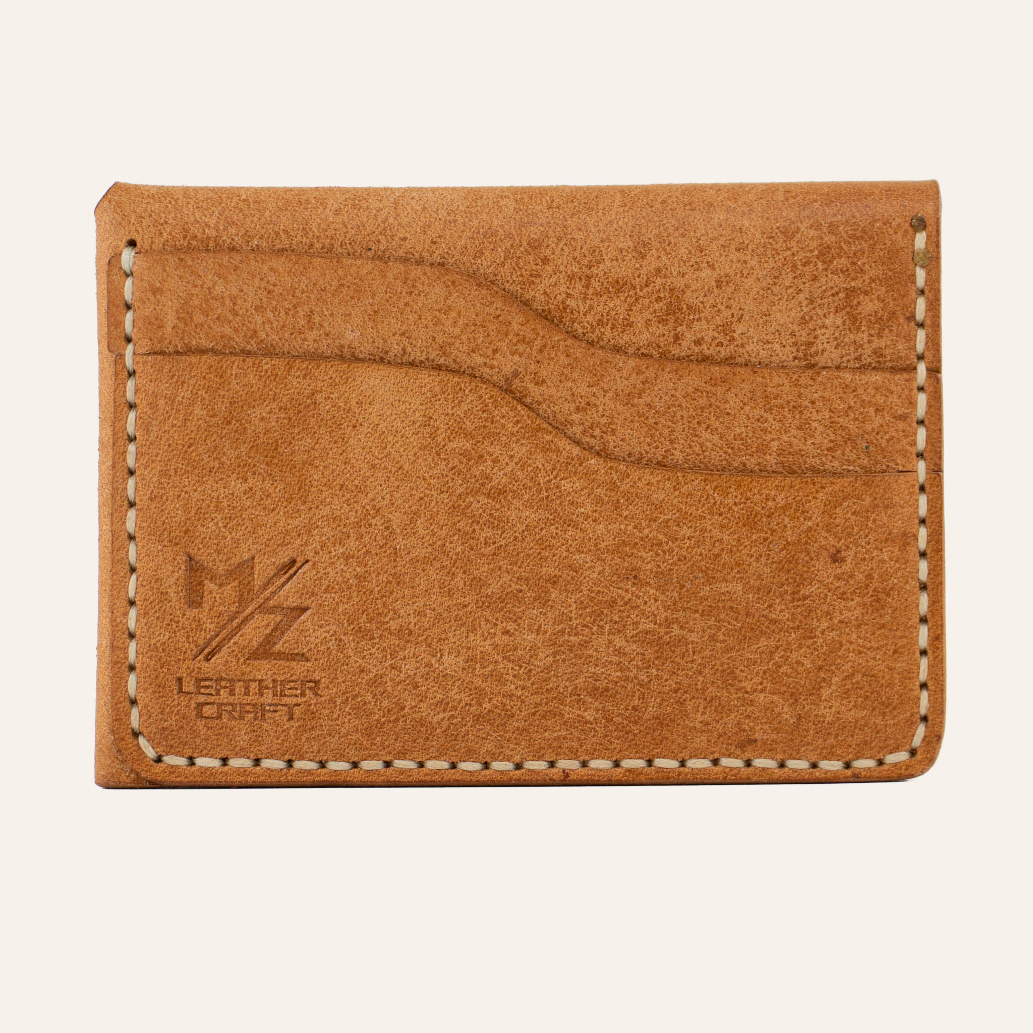 Minimalist Snap-Flap Leather Wallet - Cognac Pueblo Leather – MZ