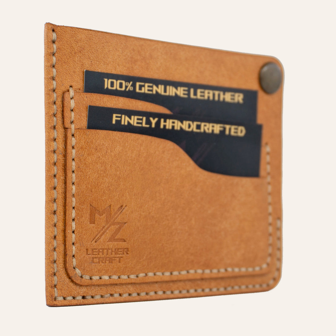 MZ Leather Craft logo baskısı - Birinci sınıf İtalyan Pueblo deri