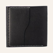 Ömürlük Saddle Stitch (el dikişi) ve dil kapak dikiş detayı ve 1 adet kartlık yuvası - Pueblo Siyah