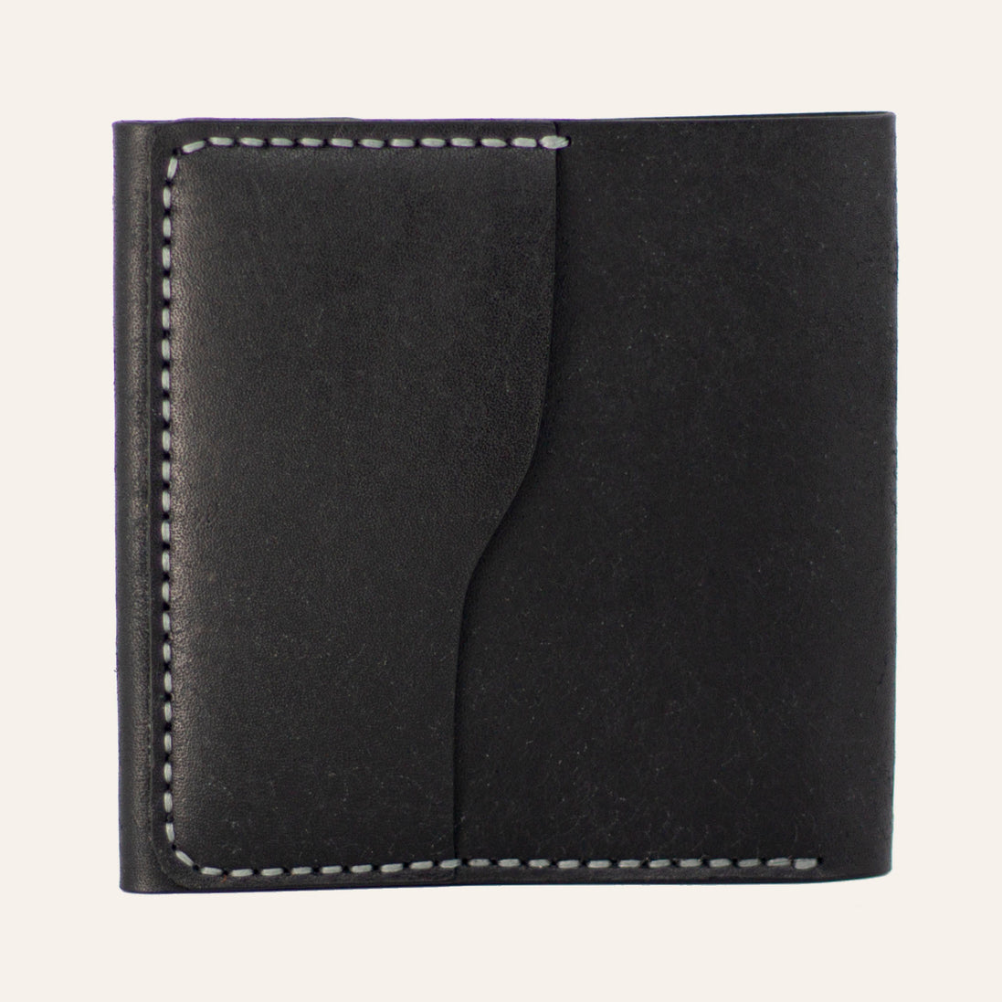 Ömürlük Saddle Stitch (el dikişi) ve dil kapak dikiş detayı ve 1 adet kartlık yuvası - Pueblo Siyah