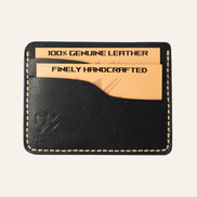 MZ Leather Craft Minimalist El Dikimi Kartlık - Pueblo Deri Siyah