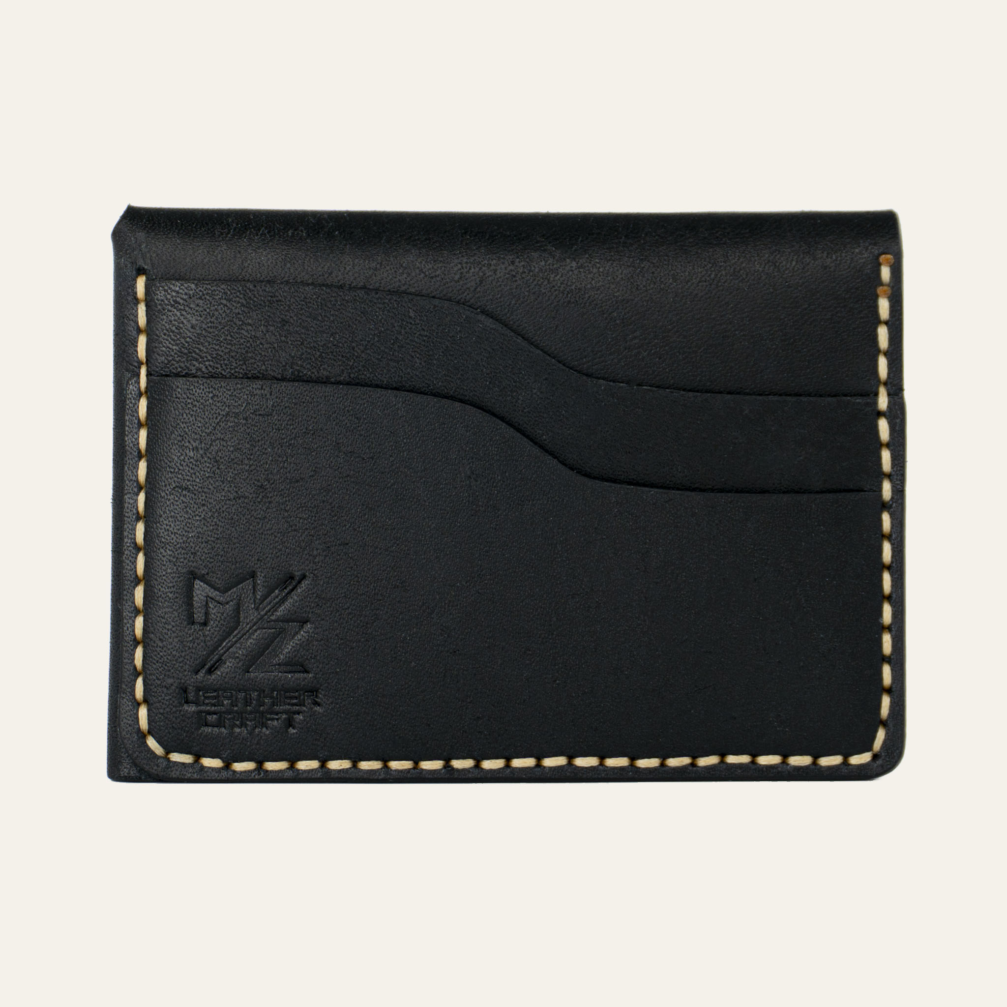 Minimalist Snap-Flap Leather Wallet - Black Pueblo Leather – MZ