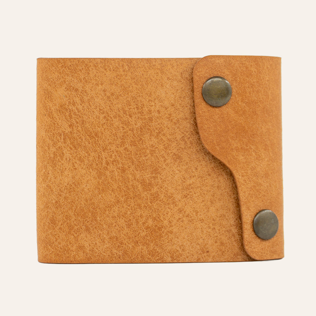 MZ Leather Craft Kompakt Cüzdan Dil Kapaklı - Pueblo Natural Deri